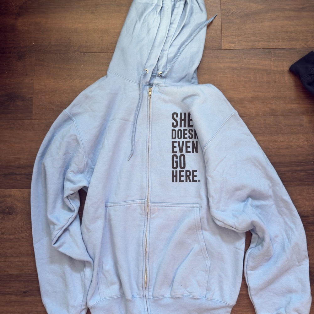 Mean Girls Light Blue Graphic Hoodie